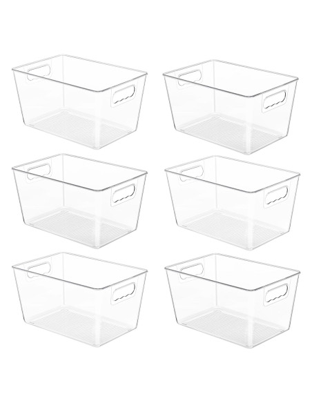 Contenedores Organizadores YIHONG 6 Piezas Transparentes 28x19cm Contenedores Organizadores YIHONG 6 Piezas Transparentes 28x19cm