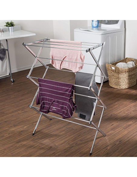 Soporte de Secado Plegable Honey-Can-Do DRY-01234 Cromo 7.32m Soporte de Secado Plegable Honey-Can-Do DRY-01234 Cromo 7.32m