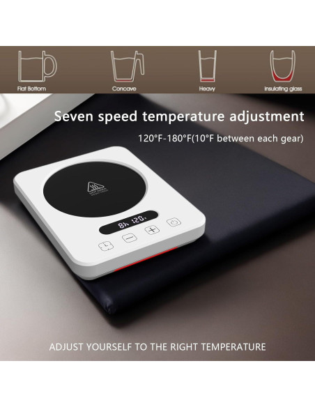 Calentador de Tazas FHWM JRQ-W con Control Táctil y Apagado Automático Calentador de Tazas FHWM JRQ-W con Control Táctil y Apagado Automático