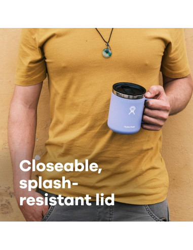 Taza Hydro Flask 12 oz Negra - Acero Inoxidable Aislada