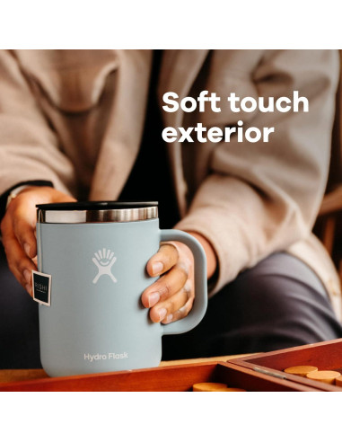 Taza Hydro Flask 12 oz Negra - Acero Inoxidable Aislada