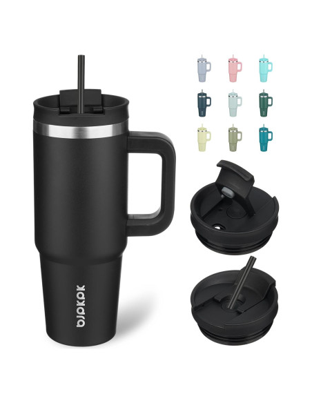 Vaso Térmico BJPKPK de Acero Inoxidable 30oz con Asa y Tapa Vaso Térmico BJPKPK de Acero Inoxidable 30oz con Asa y Tapa