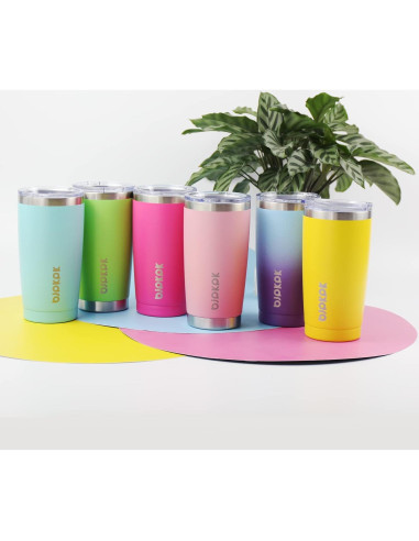 Vaso Aislado BJPKPK 20 oz Acero Inoxidable Rosa con Tapa