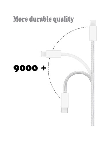 Cable USB C a USB C 3m KUEVKA para iPhone 16 y iPad