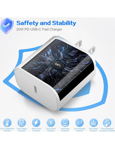 Cargador Rápido 20W USB-C Apple para iPhone 16/15 Pro - 2Pack