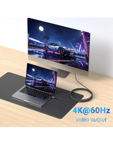 Cable USB C 5m SUMPK 100W 20Gbps 4K Compatible iPhone y MacBook