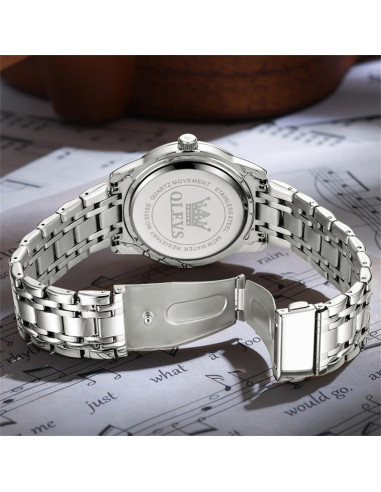 Reloj OLEVS Hombre Analógico Acero Inoxidable Impermeable
