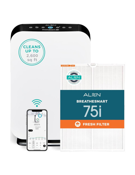 Purificador de Aire Alen BreatheSmart 75i HEPA Blanco - Hasta 260 m Purificador de Aire Alen BreatheSmart 75i HEPA Blanco - Hasta 260 m