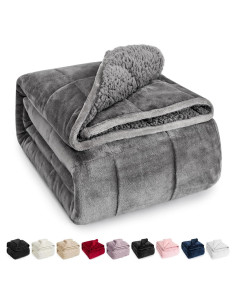 Manta con peso Wemore Sherpa 6.8 kg 121.9 x 182.9 cm Gris