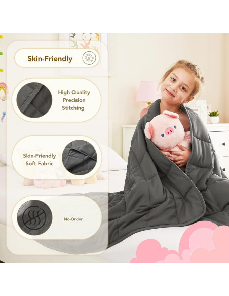 Manta con peso CuteKing 3.2kg 101.6x152.4cm Gris Microfibra Manta con peso CuteKing 3.2kg 101.6x152.4cm Gris Microfibra