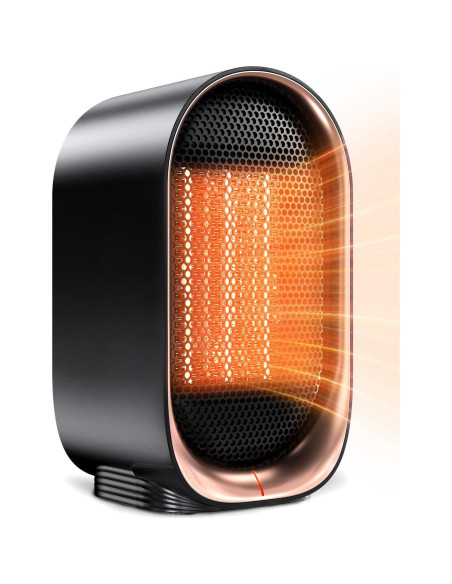 Calentador Eléctrico de Espacio BZGG Q22 Portátil 1000W Negro Calentador Eléctrico de Espacio BZGG Q22 Portátil 1000W Negro