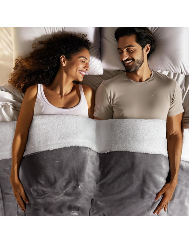 Manta Eléctrica Calefactora PASAMIC Rey 228.6x254 cm Gris