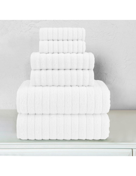 Conjunto de Toallas de Baño Elegant Comfort 6 Piezas Algodón Turco Conjunto de Toallas de Baño Elegant Comfort 6 Piezas Algodón Turco