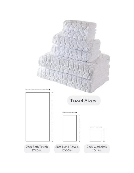 Juego de Toallas de Baño 100% Algodón Turco Bagno Milano 6 Piezas Crema Juego de Toallas de Baño 100% Algodón Turco Bagno Milano 6 Piezas Crema