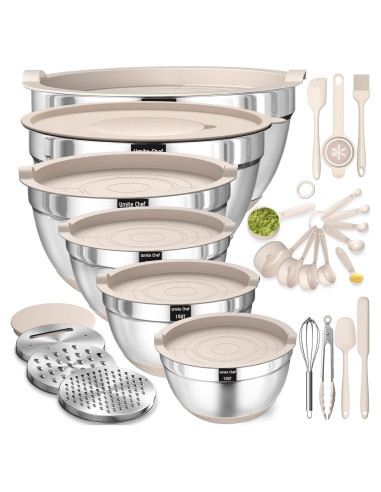 Juego de Cuencos Mezcladores Umite Chef 26PCS Acero Inoxidable