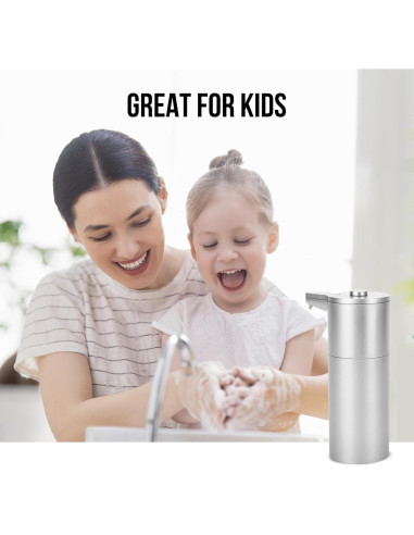 Dispensador de Jabón Automático Aunmaon Plata 300ml Ajustable