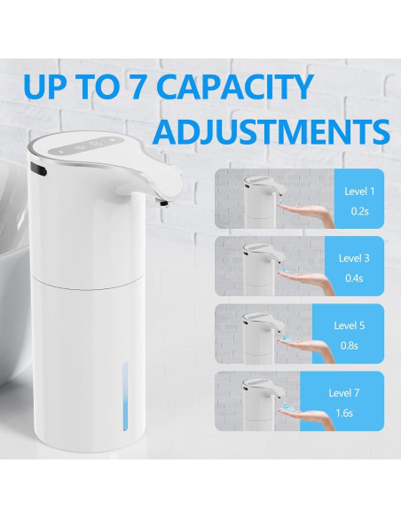 Dispensador Automático de Jabón Líquido YIKHOM Pro 453 ml USB Dispensador Automático de Jabón Líquido YIKHOM Pro 453 ml USB