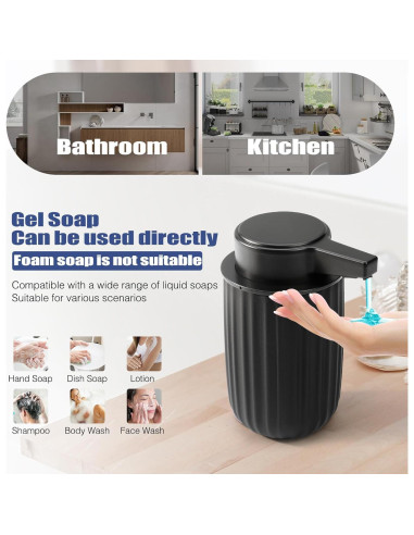Dispensador Automático de Jabón Blancel 250ml Negro Recargable
