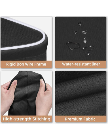 Cesta de Ropa Plegable STORAGE MANIAC 80L x 2 Negra