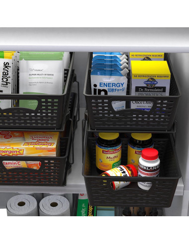 Organizador de Baño Simple Houseware 2 Niveles Negro