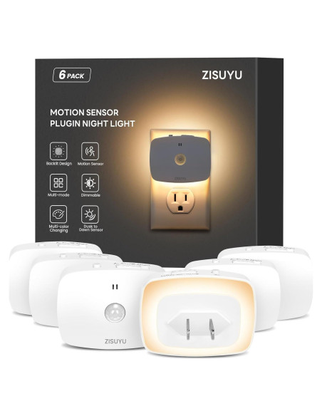 Luz Nocturna LED ZISUYU con Sensor de Movimiento y Regulable Luz Nocturna LED ZISUYU con Sensor de Movimiento y Regulable
