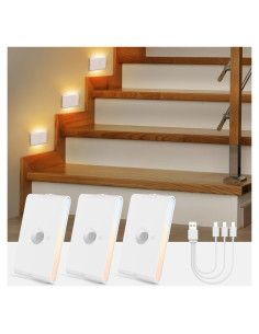 Luz Nocturna Recargable con Sensor de Movimiento Wowatt - 3 Paquetes