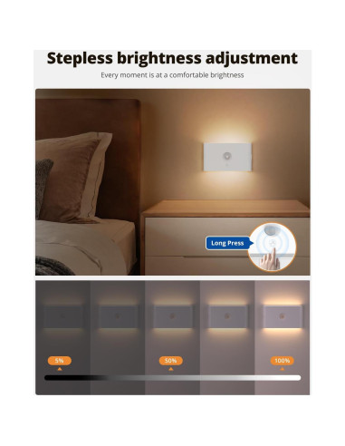 Luz Nocturna Recargable con Sensor de Movimiento Wowatt - 3 Paquetes