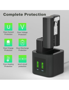Batería de Reemplazo Runpower para Timbre Ring 7200mAh 2