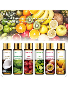 Juego de 9 Aceites Esenciales Frutales PHATOIL 10ml 2