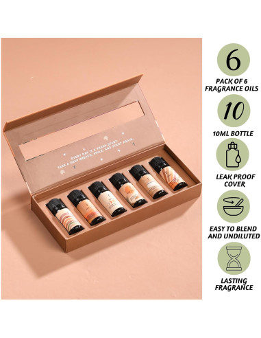 Set de 6 Aceites Esenciales Folkulture 10ml para Difusor