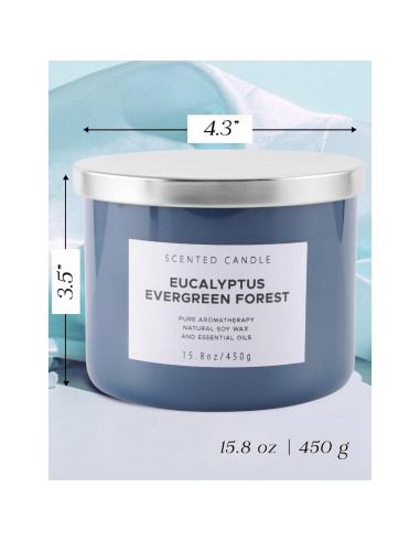 Vela Aromática de Eucalipto Bosque Perpetuo 448 g 3 Mechas