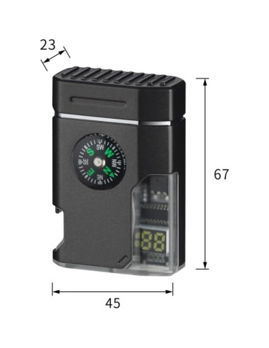 Encendedor Doble Arco KUGUAN Recargable USB Impermeable Negro