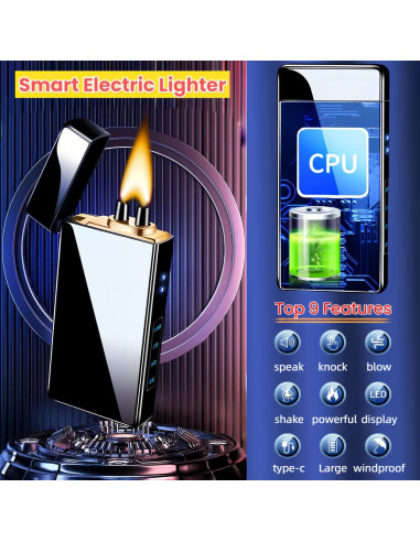 Encendedor Eléctrico NINSI NS-EL2306 USB Recargable a Prueba de Viento