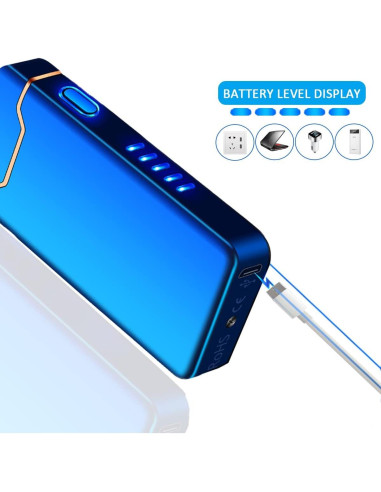 Encendedor Eléctrico COZYLIFE Azul Recargable USB a Prueba de Viento
