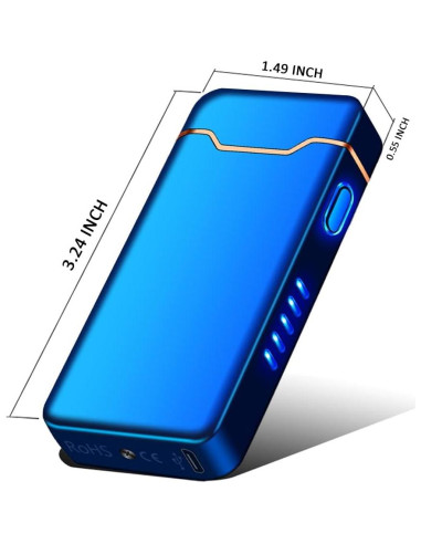 Encendedor Eléctrico COZYLIFE Azul Recargable USB a Prueba de Viento