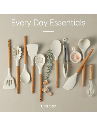 Juego de Utensilios de Cocina de Silicona CAROTE 10 Piezas
