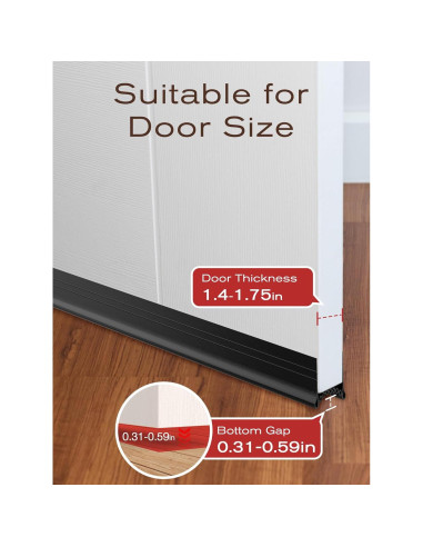 Tapón de Corrientes de Silicona SUNMON 1.0 m para Puertas