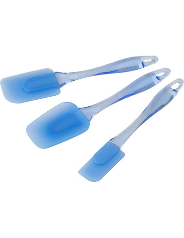 Juego de Espátulas de Silicona Wilton Easy Flex 3 Piezas Azul