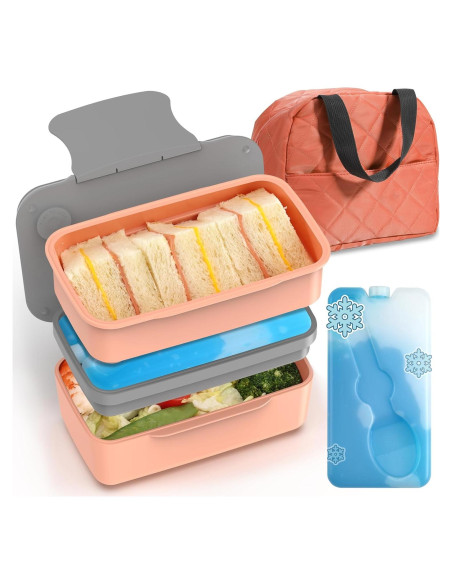 Caja Bento Doble Capa Whalehouse 1.3L con Utensilios y Bolsa Térmica Caja Bento Doble Capa Whalehouse 1.3L con Utensilios y Bolsa Térmica