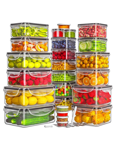 Contenedores de Almacenamiento de Alimentos Hometall 50 Piezas Contenedores de Almacenamiento de Alimentos Hometall 50 Piezas