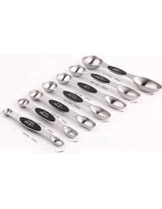Juego de Cucharas Medidoras Magnéticas 8 Piezas Acero Inoxidable 2