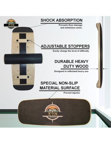 Tabla de Equilibrio K'IIN SPORTS Ajustable para Surf y Fitness