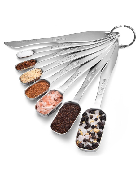 Juego de Cucharas Medidoras de Acero Inoxidable Doosu 8 Piezas Juego de Cucharas Medidoras de Acero Inoxidable Doosu 8 Piezas