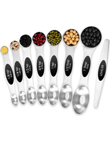 Juego de Cucharas Medidoras Magnéticas Kimbolee 8 Piezas