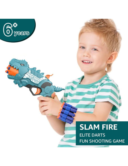 Blaster de Dardos Dinosquad JakMean 50 Balas Suaves Blaster de Dardos Dinosquad JakMean 50 Balas Suaves