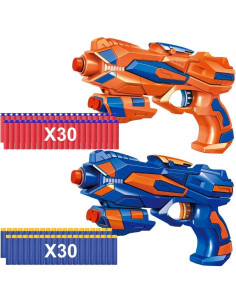 Pistolas Blaster POKONBOY 2 Paquete con 60 Dardos de Espuma 2