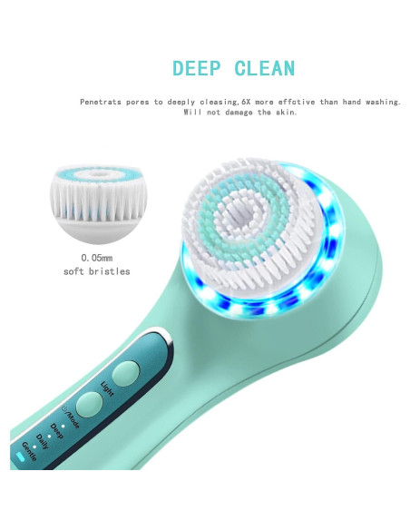 Cepillo Exfoliador Facial Eléctrico Umickoo IPX7 5 Cabezas Cepillo Exfoliador Facial Eléctrico Umickoo IPX7 5 Cabezas