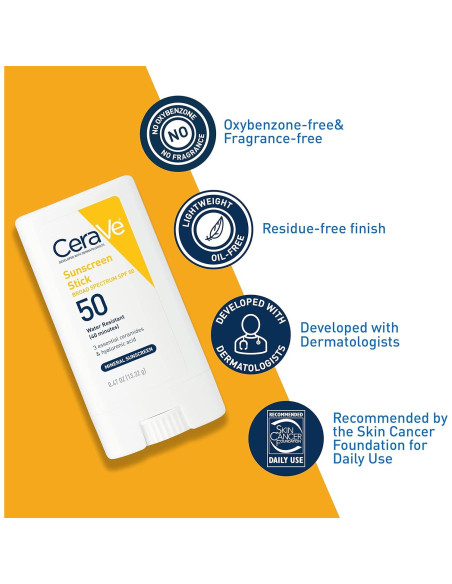 CeraVe Barra Solar Facial Mineral SPF 50 - 100% Mineral CeraVe Barra Solar Facial Mineral SPF 50 - 100% Mineral