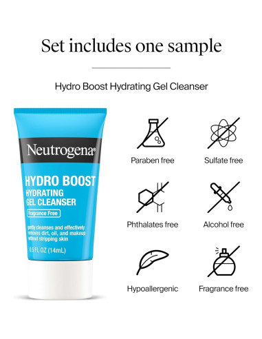 Crema Facial Antienvejecimiento Neutrogena con Retinol 48.2 g + Limpiador Hydro Boost 14.8 ml