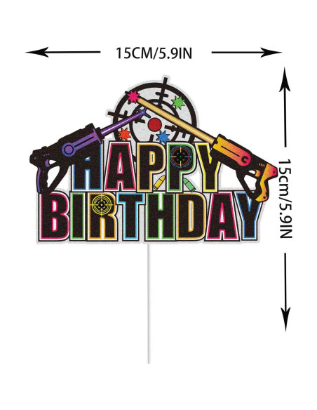 Topper de Pastel de Cumpleaños Feliz Kewey 15cm Decoración Fiesta Topper de Pastel de Cumpleaños Feliz Kewey 15cm Decoración Fiesta